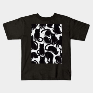 Black Cats for Cat lovers. Perfect gift for National Black Cat Day, #8 Kids T-Shirt